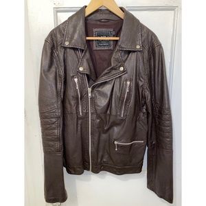 Topman Leather Moto Jacket